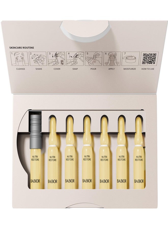 بابور أمبولات سيروم بابور المغذي والمرمم للوجه، لبشرة صحية ومغذية بعمق، تركيبة نباتية، مع أحماض أمينية وزيت الأرغان، مركزات أمبولات، 7 × 2 مل - Image 2